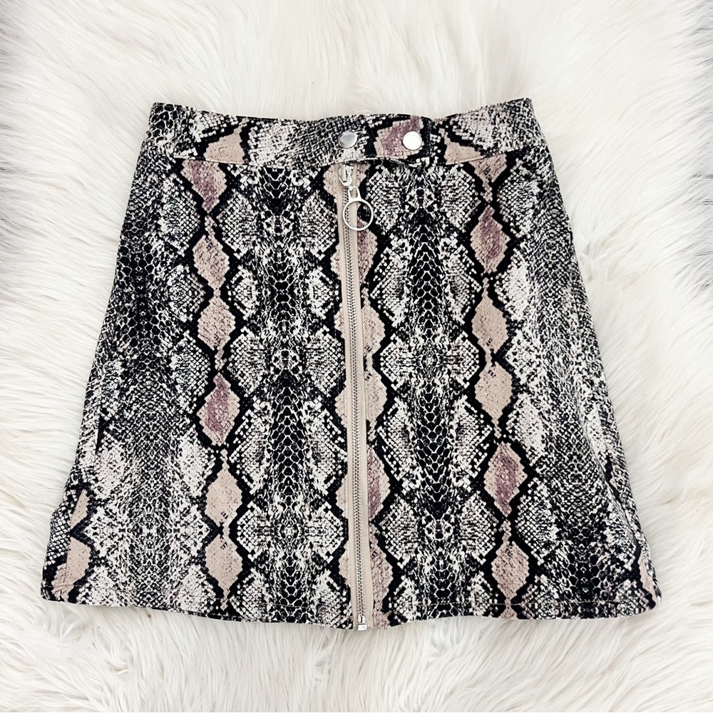 Altar’d state snakeskin print mini skirt